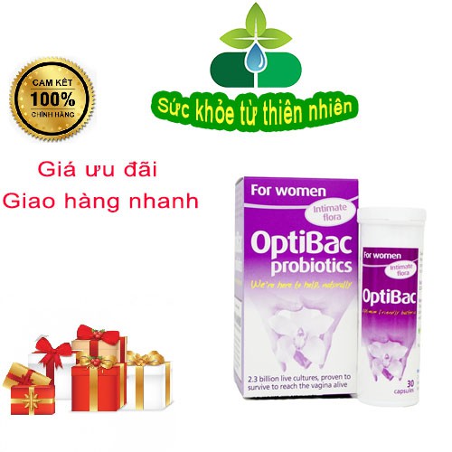 Men vi sinh Optibac tím,cải thiện Viêm Âm đạo và Viêm Tiết niệu,Tăng cường hệ miễn dịch OptiBac Probiotics
