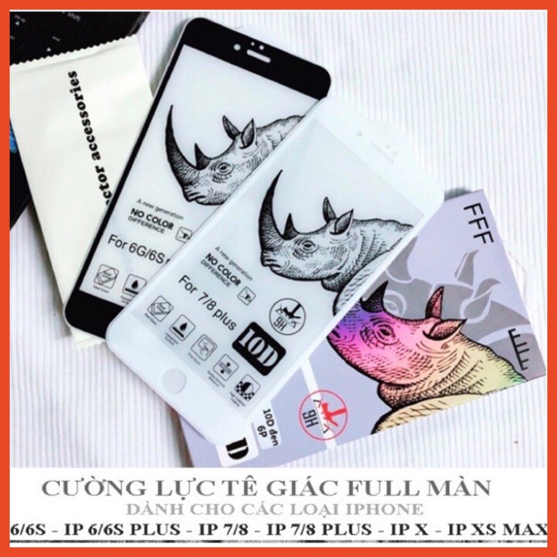 [HCM] Kính cường lực Tê Giác full màn cho các dòng iPhone