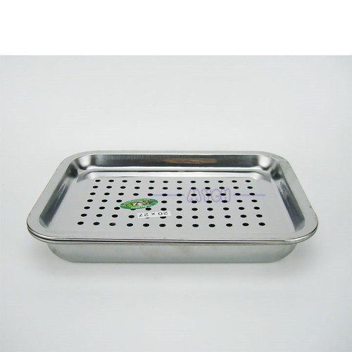Khay đôi úp ly chén  inox  (27 x 36 cm.)