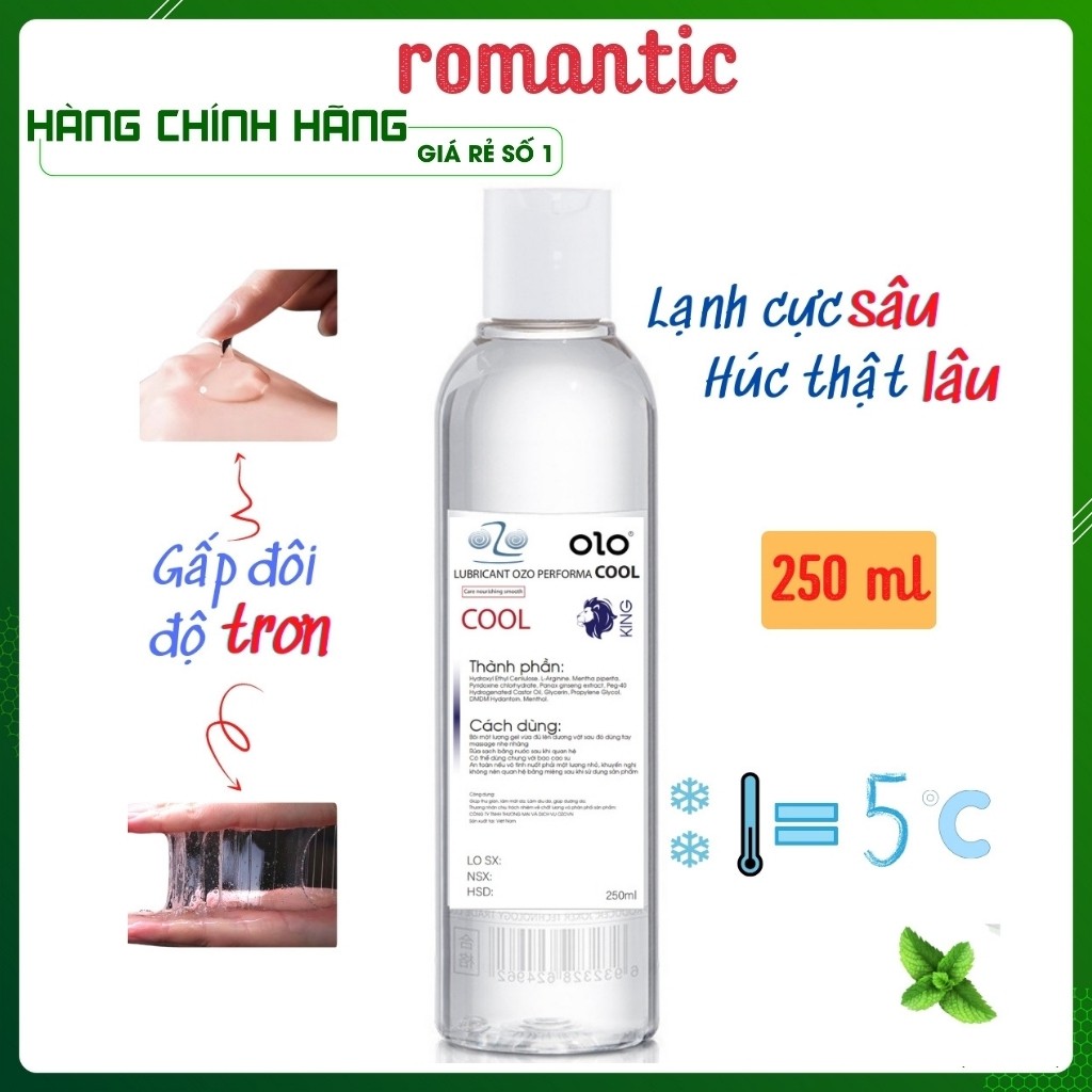 Gel bôi trơn Lubricant OZO performa cool - 250ml