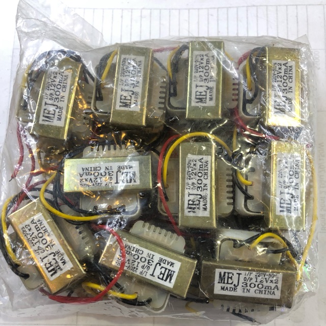 Biến áp nguồn + - 12v -300mA(combo2c)