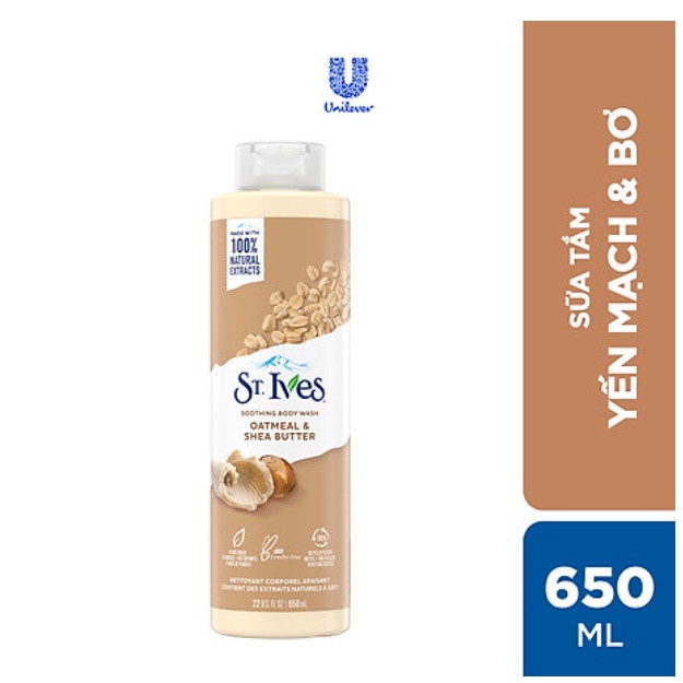 Sữa Tắm St.Ives Dưỡng Da Body Wash chai 650ml