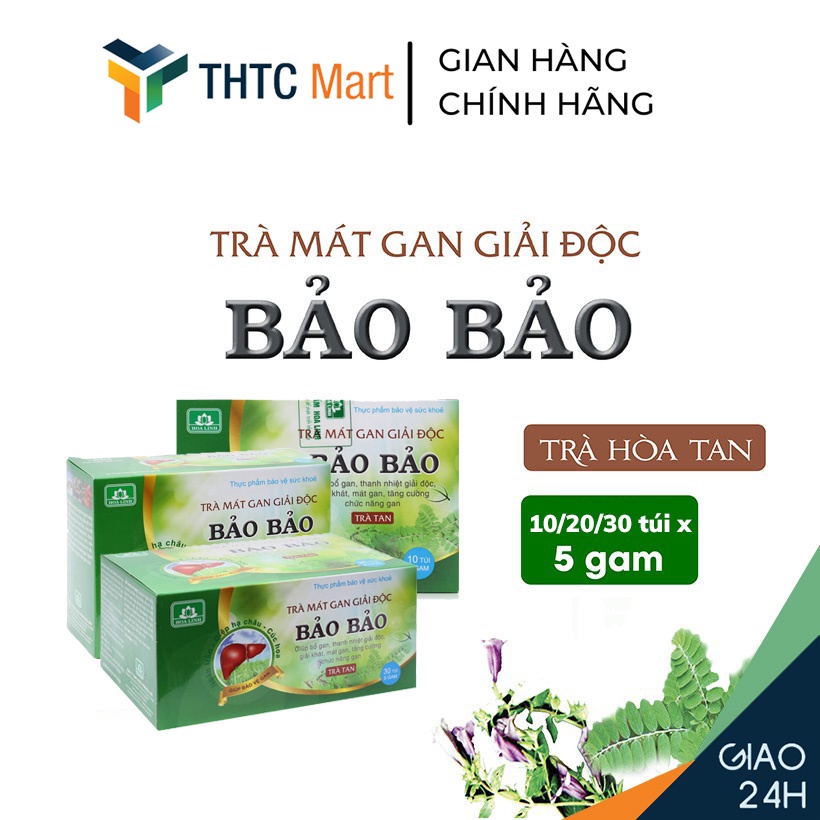 Trà tan thảo dược mát gan, giải độc Bảo Bảo