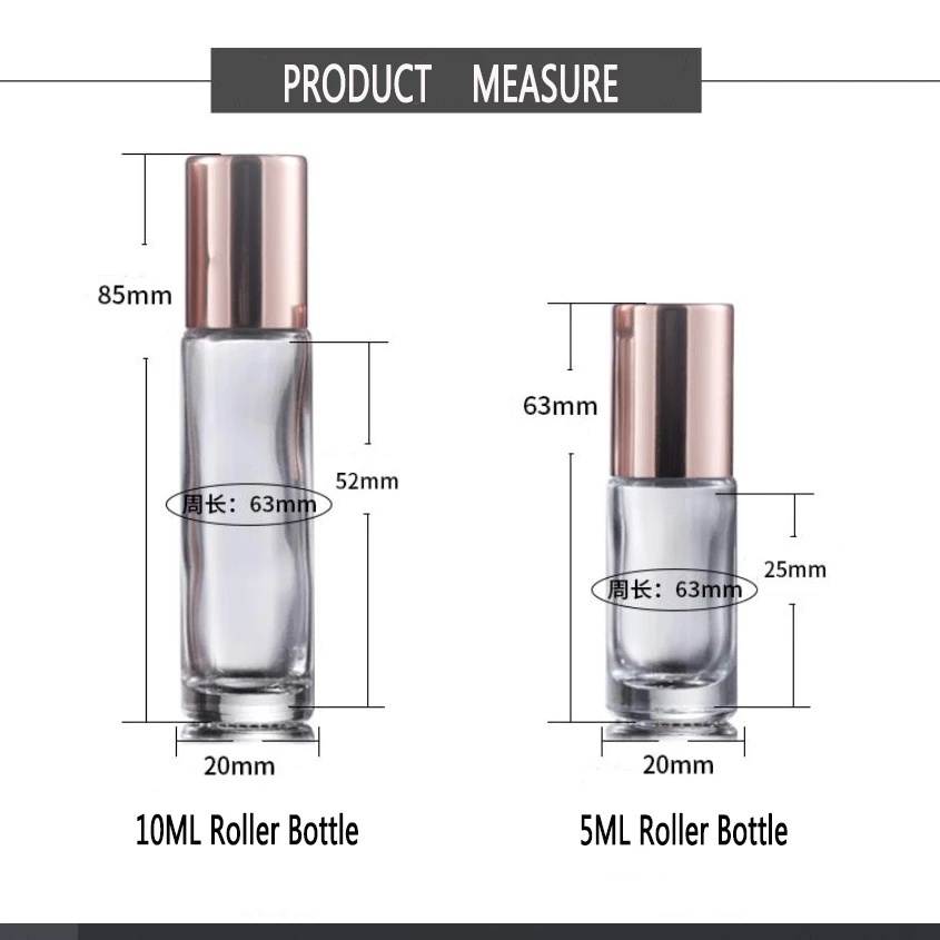Lọ Thủy Tinh Rỗng Đựng Nước Hoa 5ml / 10ML Có Đầu Lăn Tiện Dụng Kính