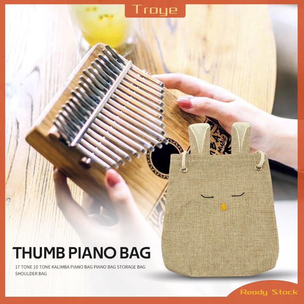 Túi đựng đàn piano ngón tay ngón cái Kalimba 10/17 phím dễ thương