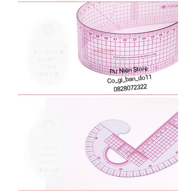 Thước Nhựa Dẻo Hỗ Trợ May Mặc