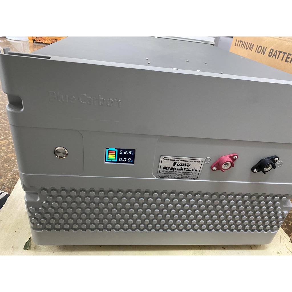 PIN LƯU TRỮ LITHIUM-ION Blue Carbon 48V 200AH Hàng nhà máy đóng bảo hành 3 năm.