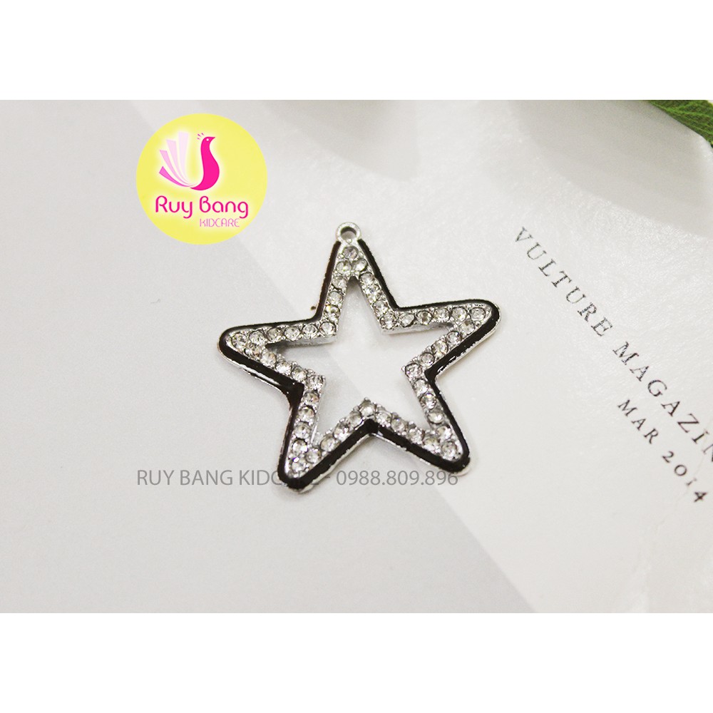 Khoen đá tròn, vuông, Center đá đính hoa vải handmade