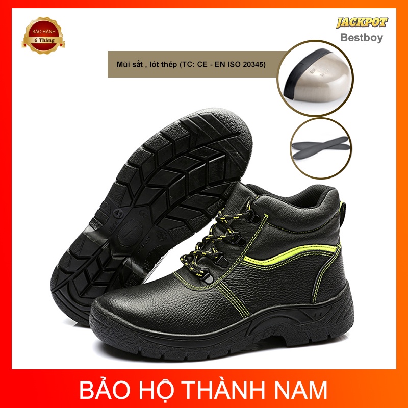 Giày bảo hộ cao cổ Siêu nhẹ, Giày bảo hộ chống nước, mũi sắt, lót thép, đế chống trơn trượt | BigBuy360 - bigbuy360.vn