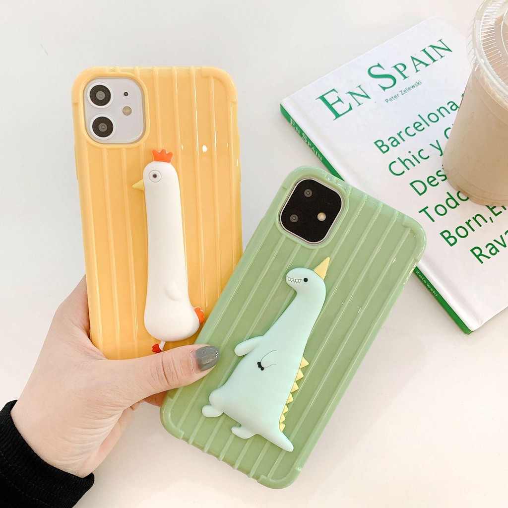 [ SAMSUNG ] Ốp Lưng Silicon Sọc Nổi Hình Thú Nổi I - S019