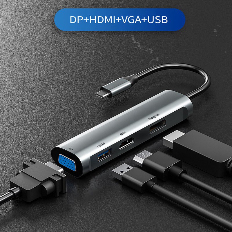 Bộ Chia Cổng Hdmi + Vga + Usb 2.0 4 Trong 1 Cho Máy Tính | BigBuy360 - bigbuy360.vn