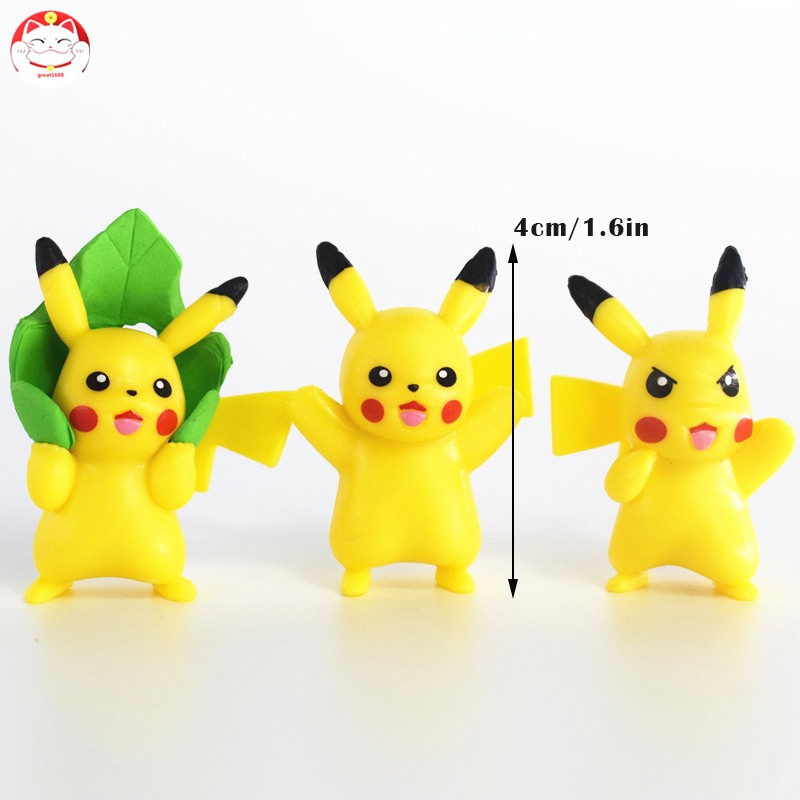 Bộ 6 Mô Hình Pikachu Trang Trí Tiểu Cảnh