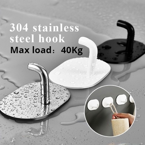 Móc Treo Đồ Gắn Tường Hình Tròn Bằng Thép Không Gỉ Không Cần Khoan Chống Nước