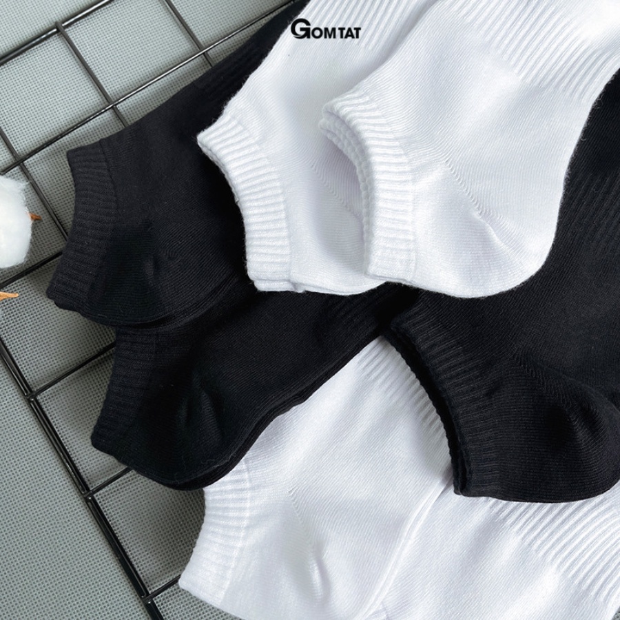Tất vớ cổ ngắn nam nữ GOMTAT chất liệu cotton cao cấp, êm mềm đi mát, thiết kế thoáng khí - GOM-KLB-TRONNGAN