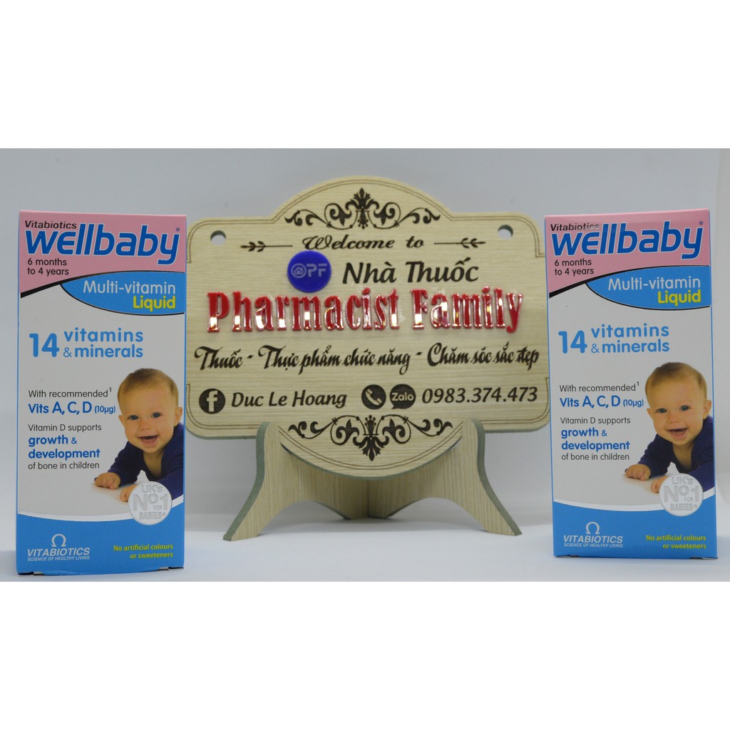 Wellbaby Multivitamin liquid [UK] - Vitamin Tổng Hợp Cho Bé 6 tháng - 4 tuổi