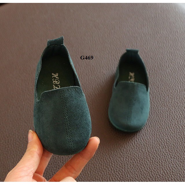 Giầy bệt bé gái G120/G469 giày da lộn siêu mềm bé gái/giày nhựa hồng CUTE