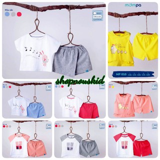 (Mompa)Bộ cộc giả váy cotton organic (1y đến 5y)