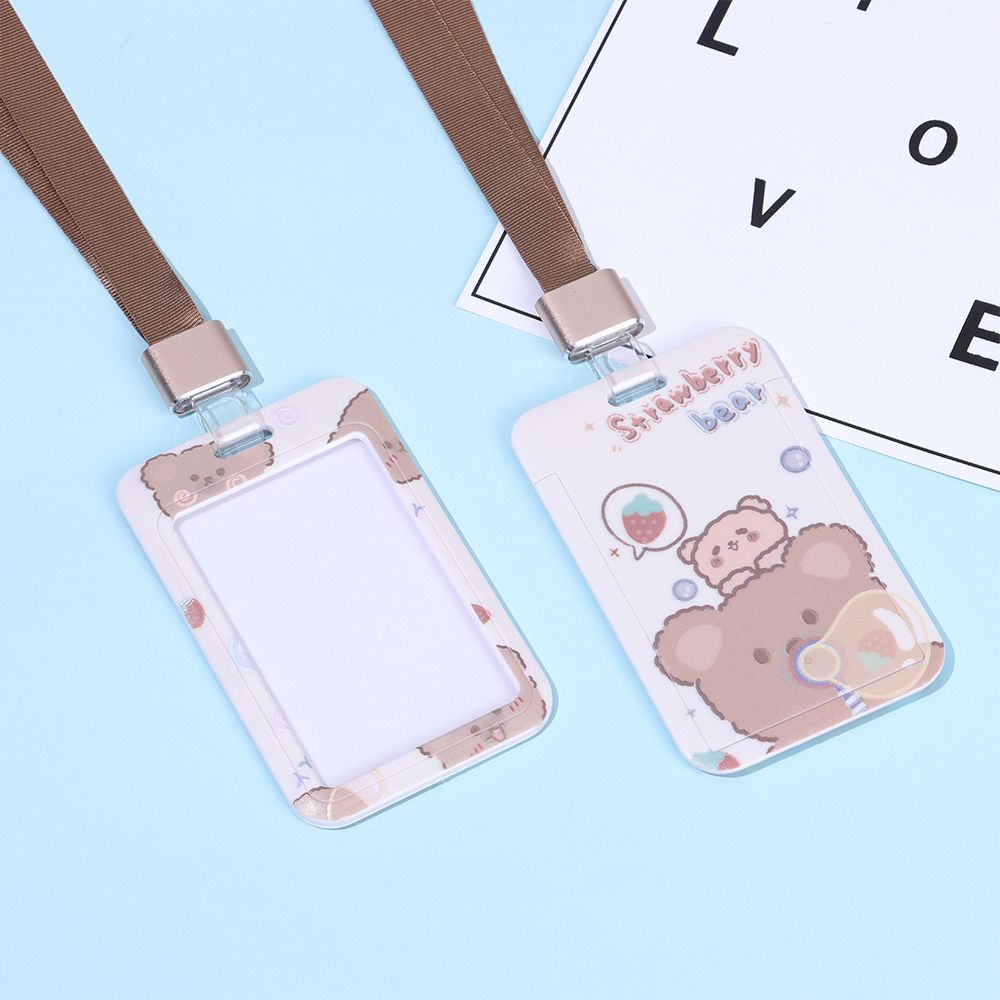 Bao thẻ tên xe buýt họa tiết hoạt hình đáng yêu tiện lợi