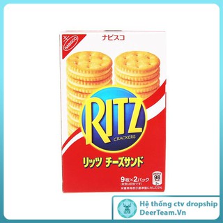 BÁNH QUY MẶN RITZ KẸP KEM PHÔ MAI 160G [deerteamvn]