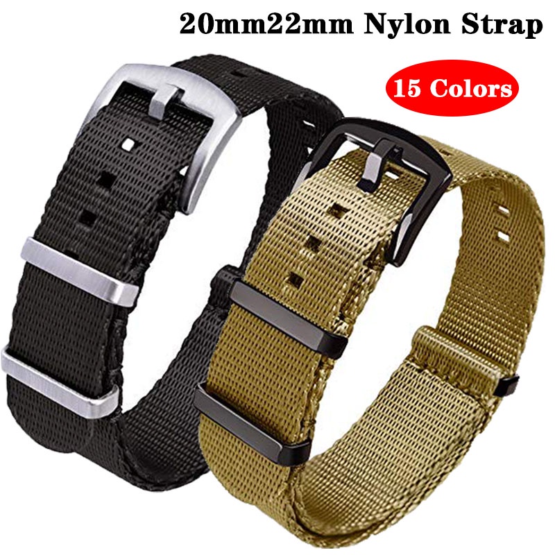 Dây Đeo Đồng Hồ Nylon Co Giãn Cao Cấp 20mm 22mm