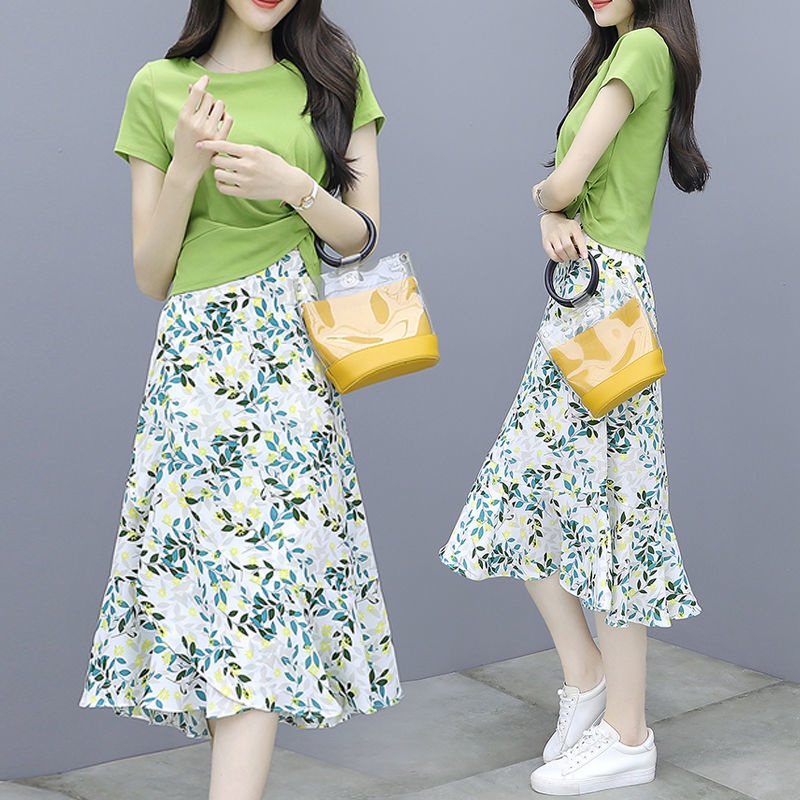 Set Áo Voan Hoa Và Chân Váy Thời Trang Xinh Xắn Cho Nữ