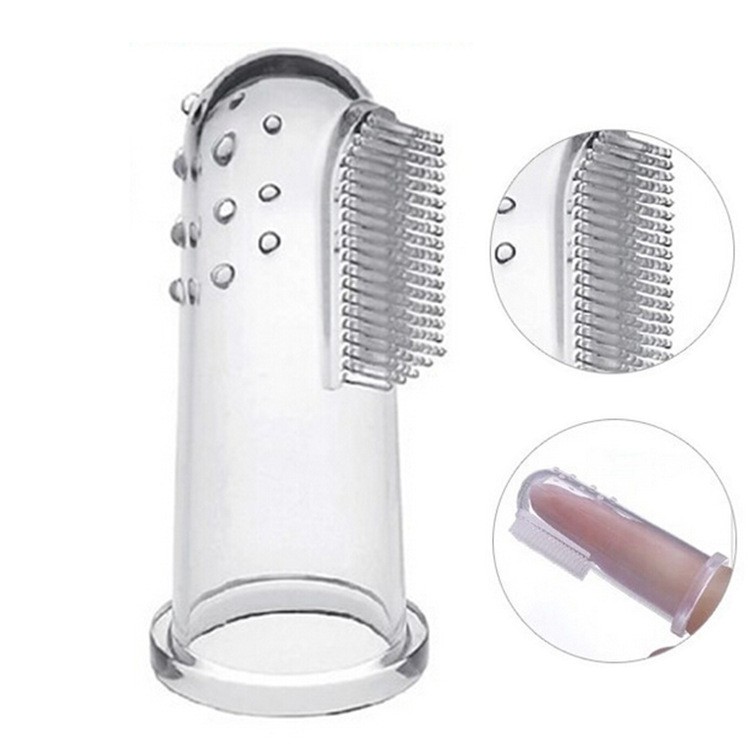 Tưa lưỡi silicon làm sạch răng miệng cho bé, Rơ lưỡi xỏ ngón chống tưa miệng dai, mềm, an toàn cho bé, Kiki Shop