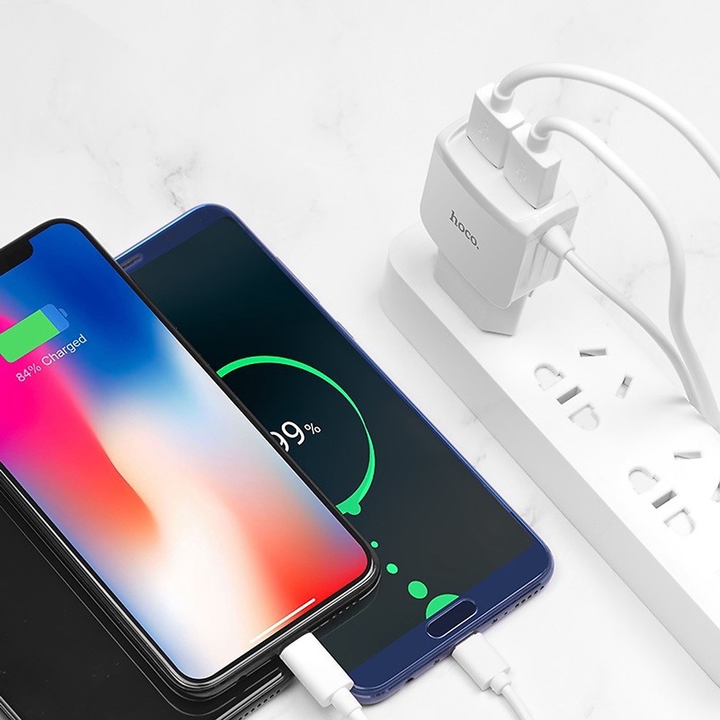 Bộ Sạc Type-C C59A  Kèm 2 Cổng Usb Hàng Chính Hãng Giúp Sạc Nhanh Pin Vào Ổn Định Độ Bền Cao