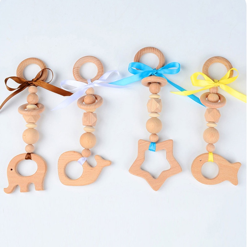 Đồ Chơi Treo Giường Ngủ Em Bé Bằng Gỗ Có Chuông Xinh Xắn