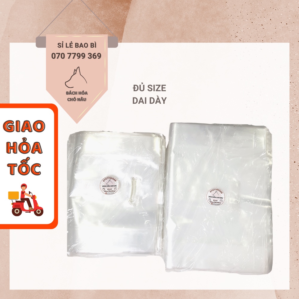 500Gr Túi Hột Xoài Bóng PP Trong Suốt Có Quai Xách [ Dày Dai] [ Không Mùi]