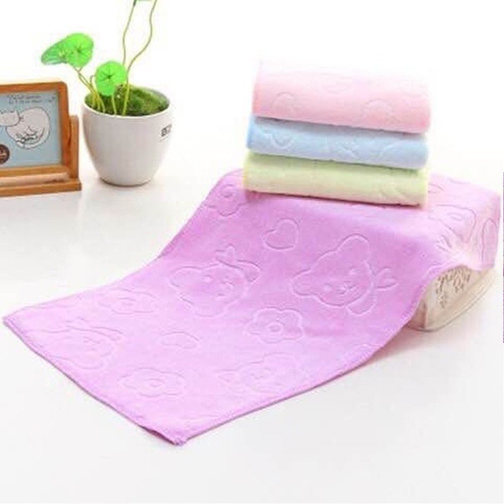 FUTURE Soft Shower Cloth Comfort Absorbent Bath Towels Bear Shape Microfiber Durable Antibacterial Dry Body/Multicolor