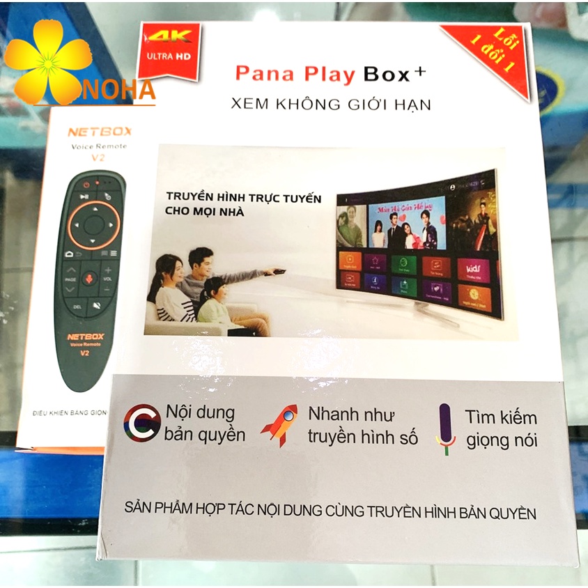 Đầu Androi Tivi Pana Play Box+ 4K Xem Miễn Phí VTVcab On, RAM 4GB, XEM KHÔNG GIỚI HẠN