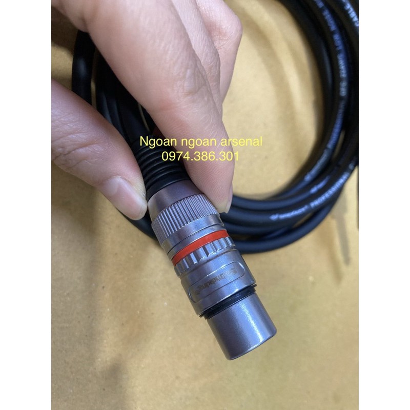 dây tín hiệu canon xlr cái ra đầu 6 ly (6,5 ly) đực. (dây mic hát karaoke)