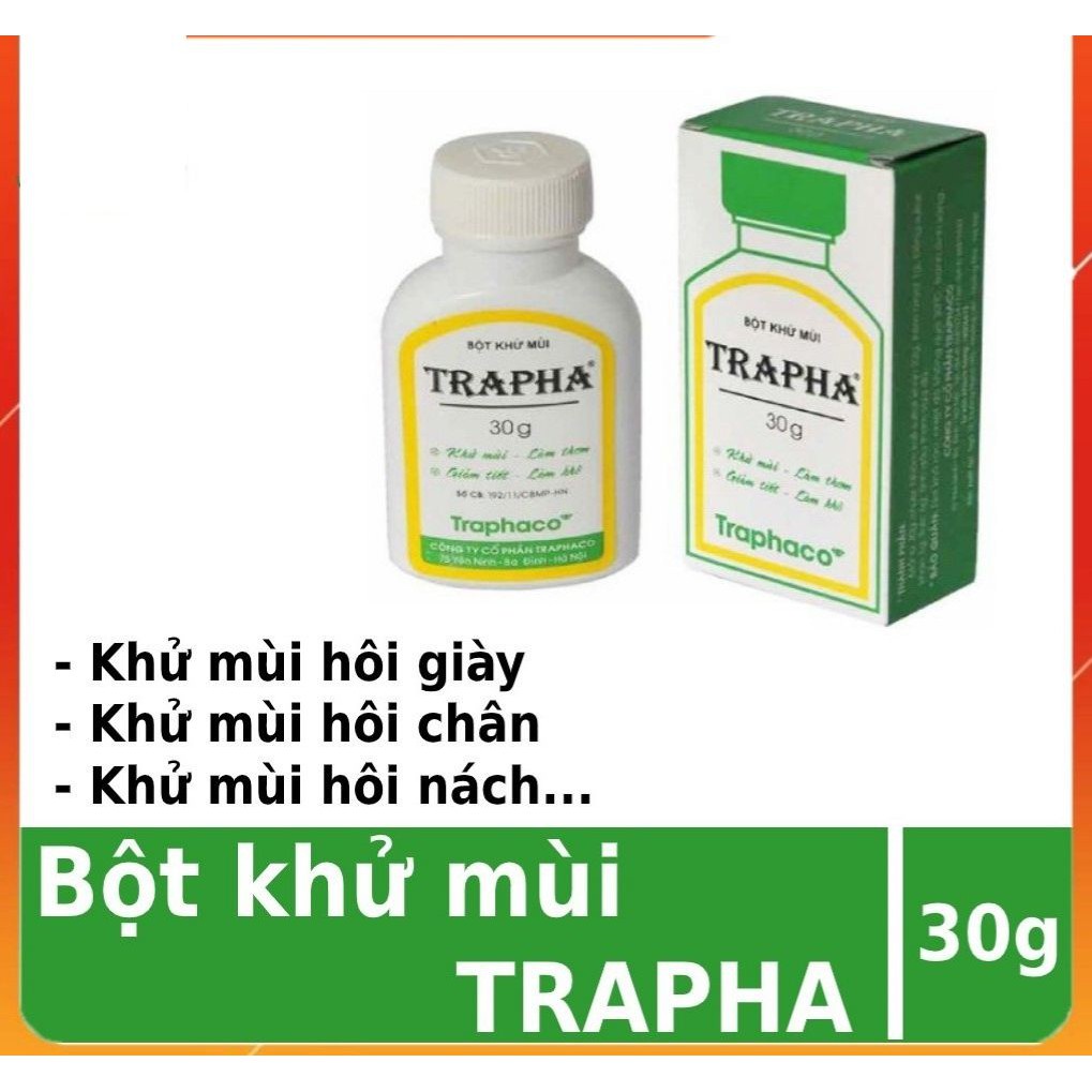 BỘT KHỬ MÙI TRAPHA 30g - Khử mùi hôi chân, hôi nách Traphaco