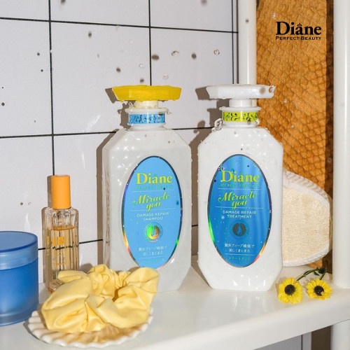 Combo gội xả phục hồi hư tổndành cho tóc nhuộm tẩy Diane Miracle You Damage Repair & Treatment 450ml*2