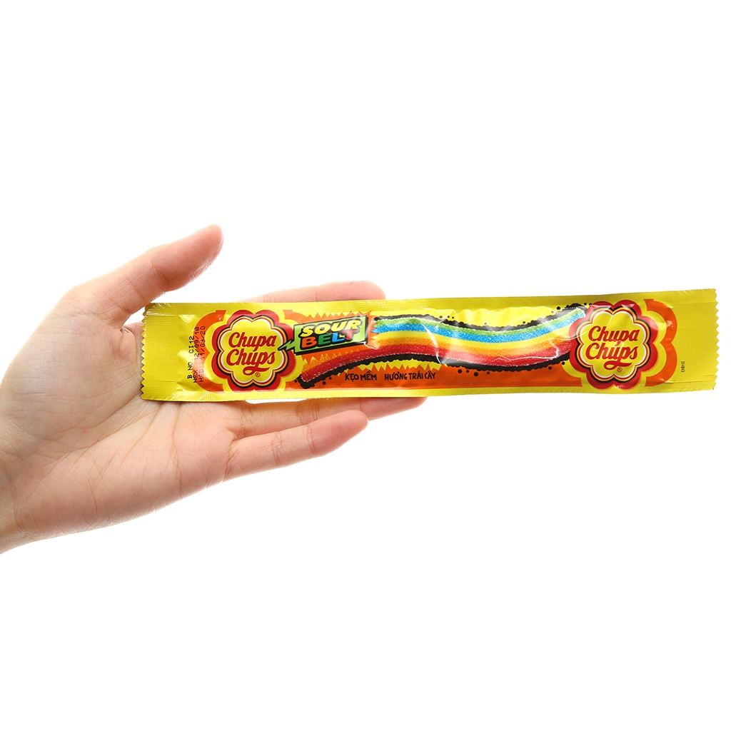 Kẹo mềm hương trái cây Chupa Chups Sour Belt thanh 8g