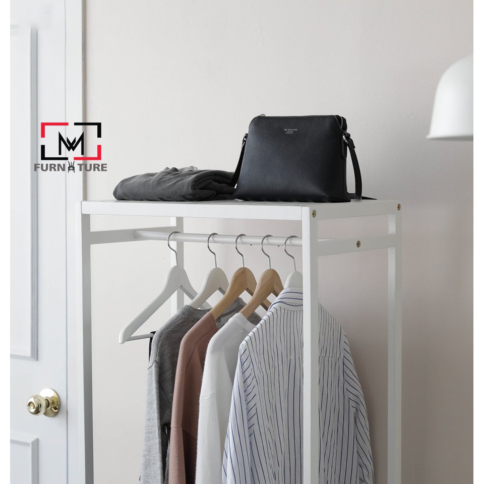 TỦ TREO QUẦN ÁO ĐA NĂNG 2 TẦNG MÀU TRẮNG - SHELF HANGER 2F WHITE