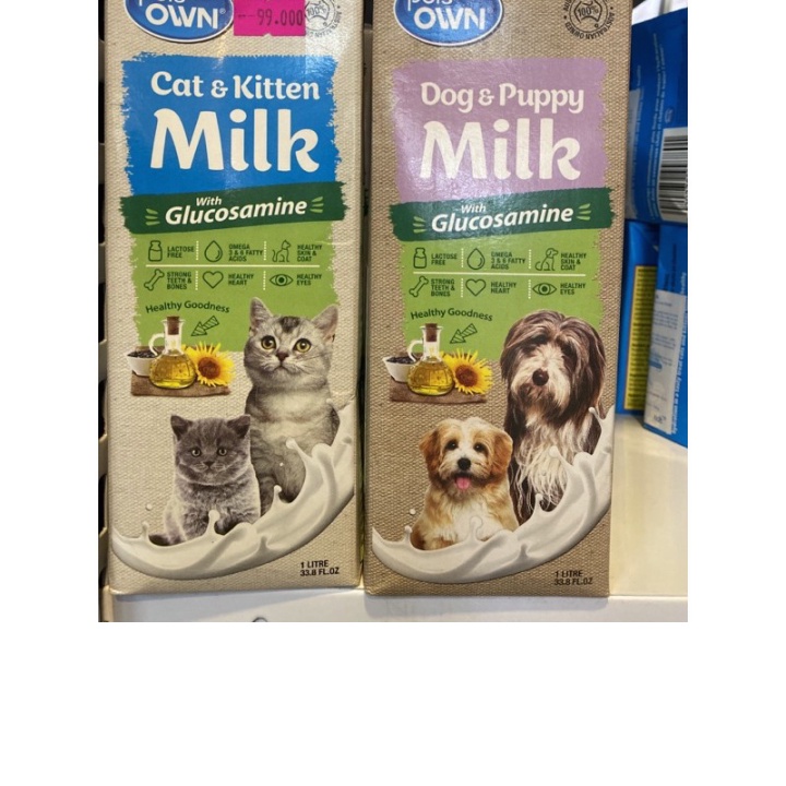 (Hỏa tốc) Pet own sữa tươi úc cho chó mèo 1L