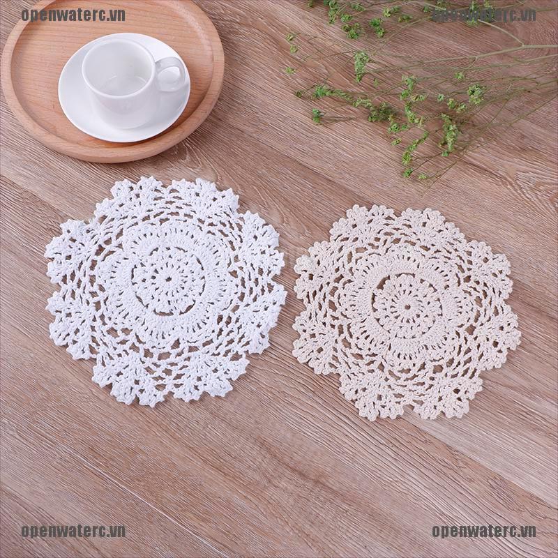 Tấm Lót Nồi / Cốc Nước Bằng Cotton Đan Tay Họa Tiết Giáng Sinh
