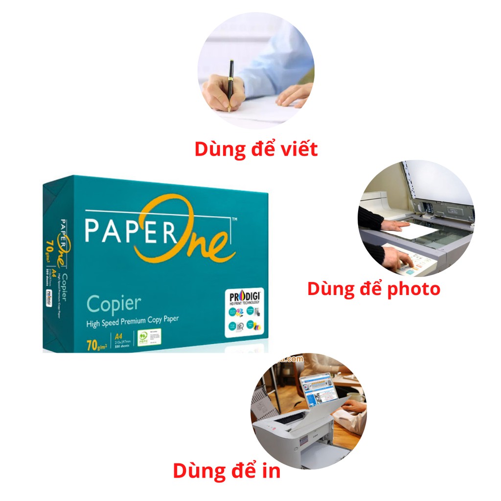 Giấy in A4 Paper One - Giấy Photo Định Lượng 70gsm - 500 tờ/ 1 ream