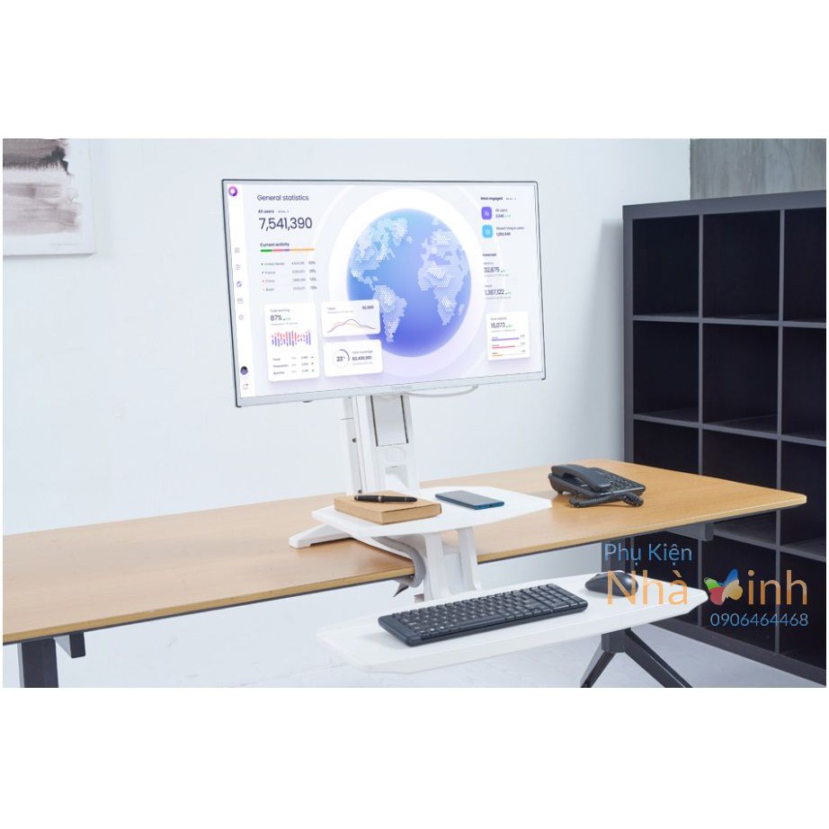 GIÁ TREO 2 MÀN HÌNH MÁY TÍNH ĐỂ BÀN HỖ TRỢ BÀN PHÍM NB-L100 | BigBuy360 - bigbuy360.vn