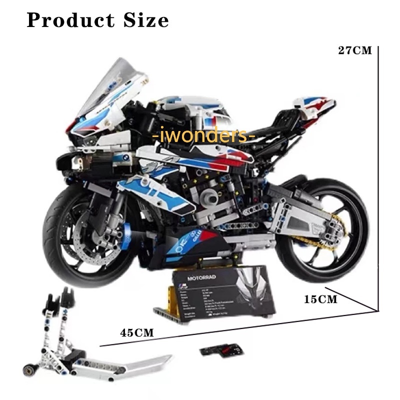Set 1920 / 42130 Khối Lắp Ráp Xe Mô Tô BMW M 1000 RR MOC Kỹ Thuật Sáng Tạo Cho Bé Trai Kids education toys