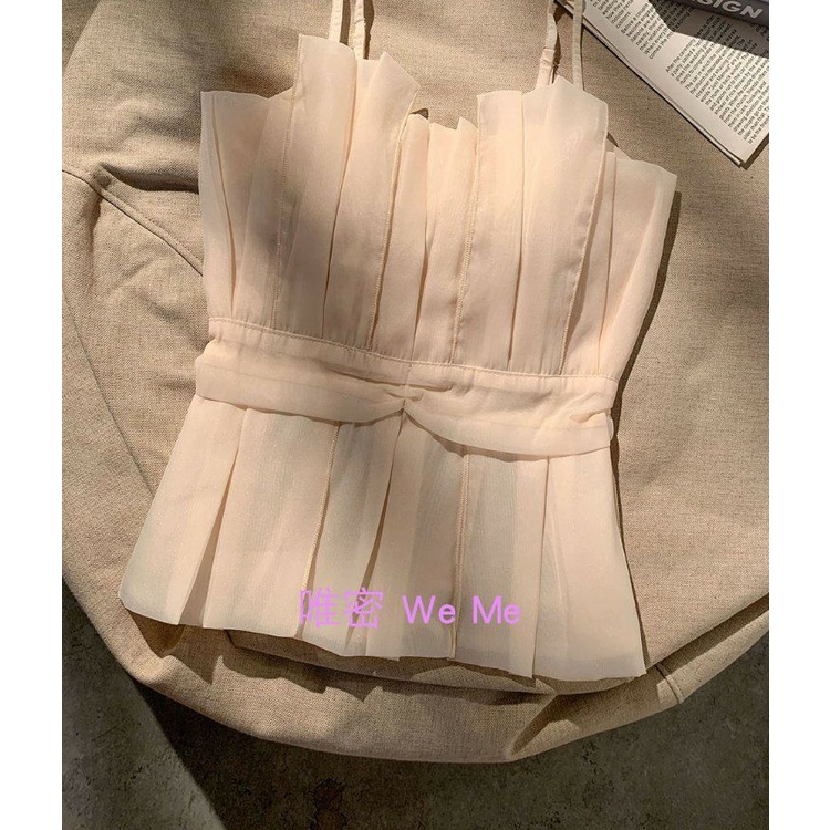 Áo Ống Hai Dây Bằng Vải Voan Thời Trang Mùa Hè Dành Cho Nữ