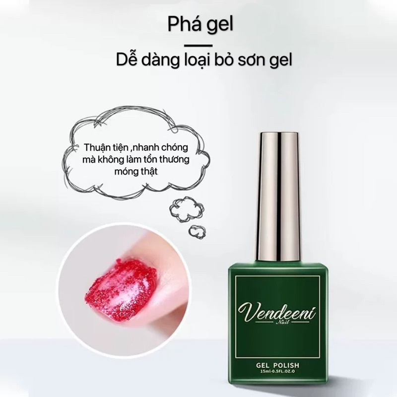 Sơn base ,top ,top lì ,cứng móng ,phá gel chính hãng vendeeni