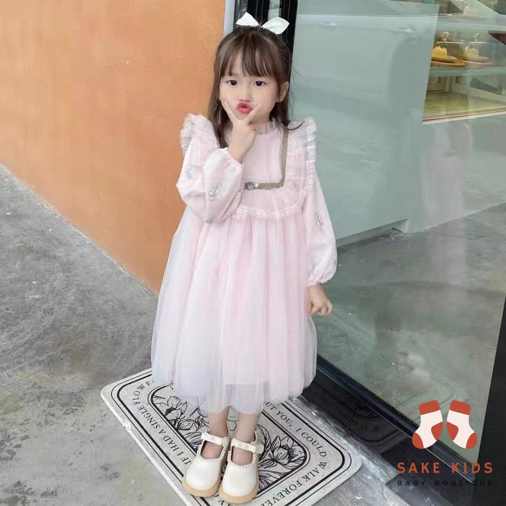 Giày búp bê bé gái, Giày da cho bé gái phong cách Hàn Quốc chất da PU mềm mại phối ngọc xinh xắn có quai dán C30