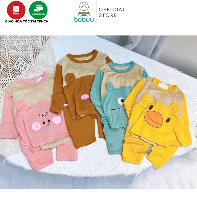 Đồ Bộ Dài Tay Thun Lạnh Tai Thú MINKY MOM Cho Bé Gái Bé Trai 0 1 2 3 4 5 6 Tuổi-Set Bộ Dễ Thương Giữ Nhiệt Cho Bé