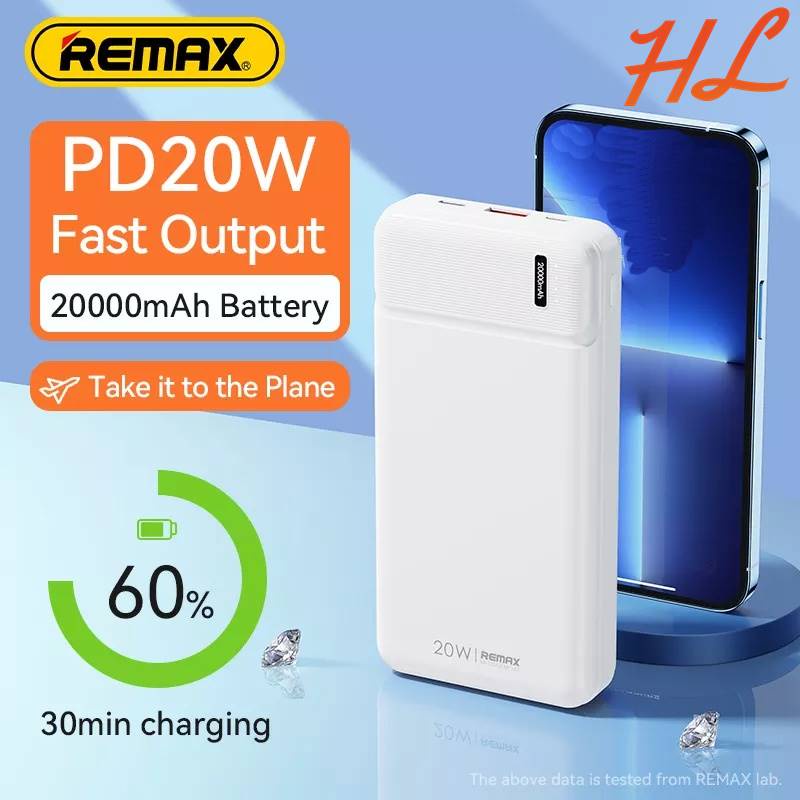 Pin Dự Phòng Sạc Nhanh Remax RPP-288 20000mAh - Sạc Nhanh QC 18W và PD20W - Hunglongpc