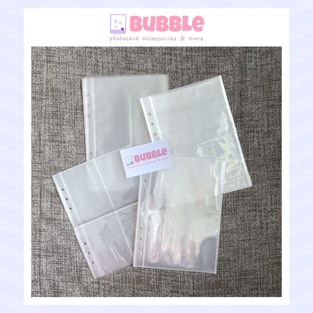 Sheet A5 2 mặt 6 lỗ đựng photocard ảnh thẻ bài album ảnh binder còng sổ còng sổ đựng card kpop anime sheet 4 ô 2 ô 1 ô