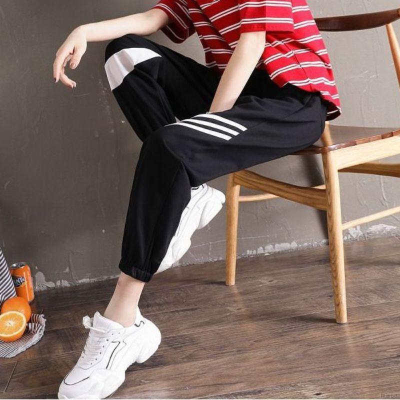 Quần thun dài ống rộng in họa tiết phong cách năng động dành cho nữ | BigBuy360 - bigbuy360.vn