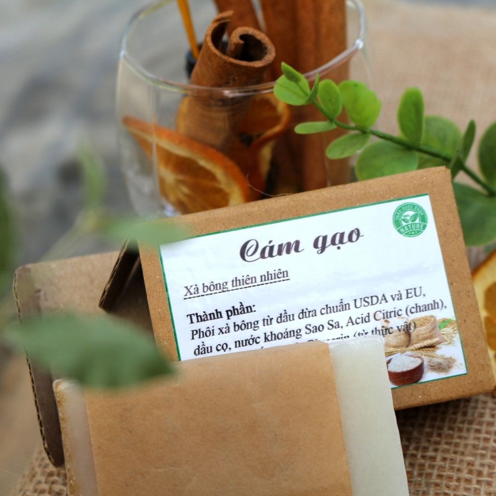 Xà bông cám gạo, xà bông sinh dược handmade 100 % thảo dược từ thiên nhiên giúp làm đẹp, trắng sáng da. | BigBuy360 - bigbuy360.vn