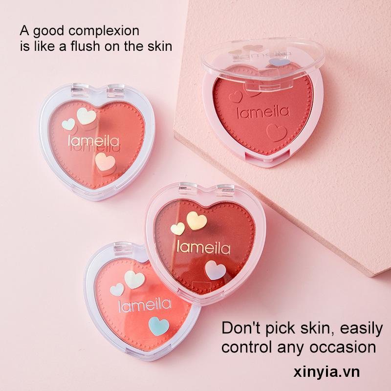 Phấn má hồng Lameila vỏ hình trái tim nhỏ hợp thời trang